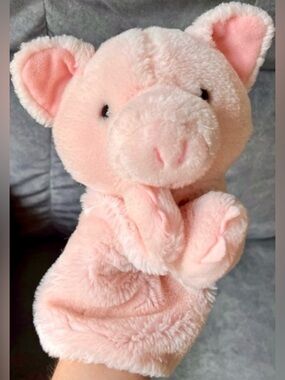 GANZ - SWEET PIG HAND PUPPET - VINTAGE 1985- EUC